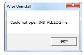 卸載軟件Could not open INSTALL.LOG file解決方法