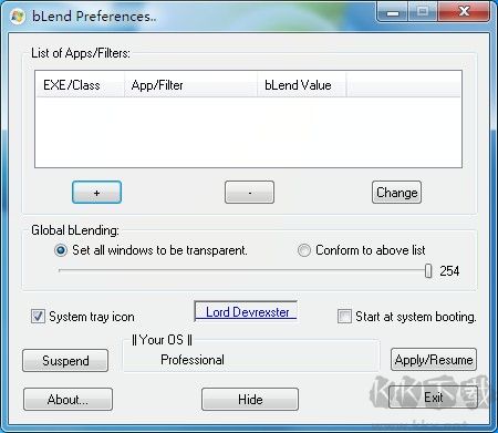 Blend(窗口透明度設(shè)置軟件)