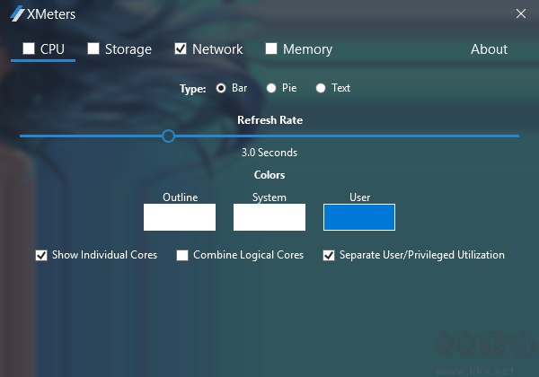 XMeters任務(wù)欄進(jìn)程檢測(cè)工具