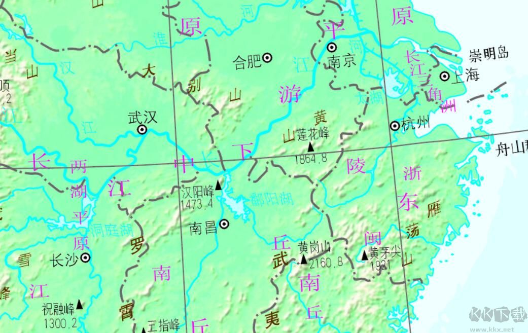 中國地形地勢圖