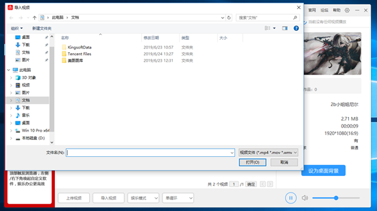 導(dǎo)入視頻截圖
