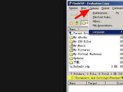 FlashFXP怎么設(shè)置中文