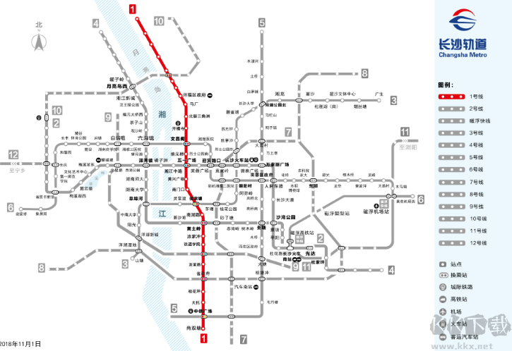 長沙地鐵線路圖