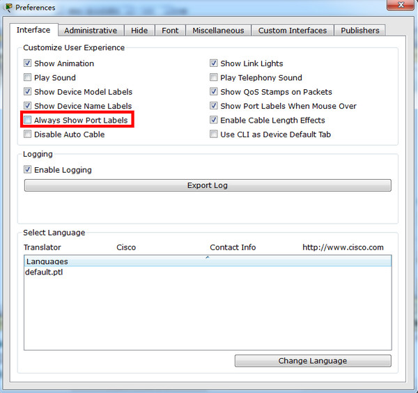 CiscoPacketTracer截圖