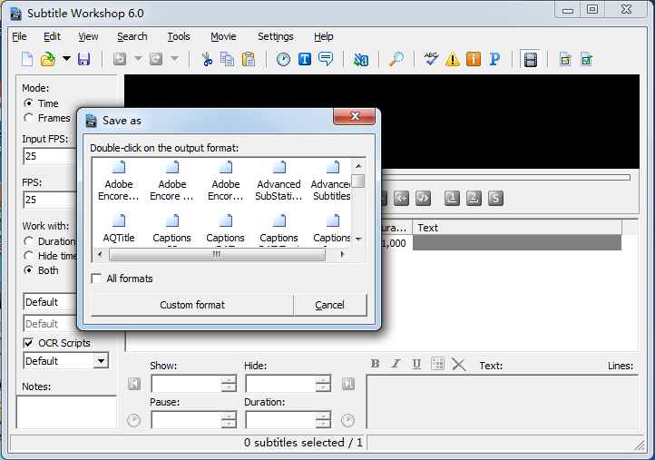Subtitle Workshop字幕軟件
