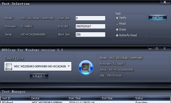 HDDScan硬盤壞道檢測軟件