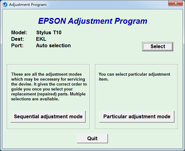 愛(ài)普生打印機(jī)清零軟件(AdjProg)