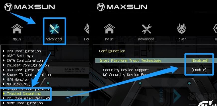 銘瑄主板開啟TPM