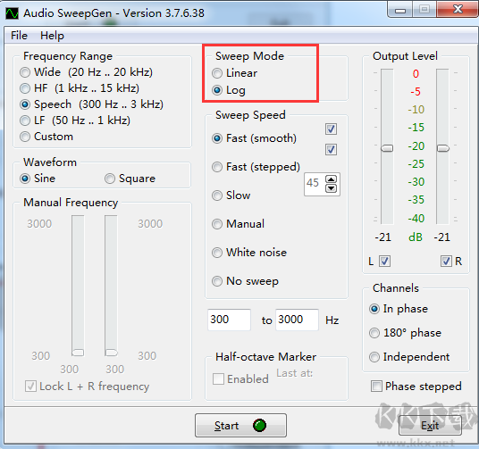SweepGen音頻信號(hào)發(fā)生器