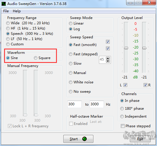 SweepGen音頻信號(hào)發(fā)生器