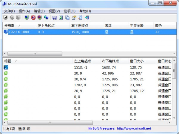 多顯示器設(shè)置管理(MultiMonitorTool) 多顯示器監(jiān)視管理工具