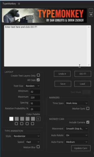 【AE插件】TypeMonkey動態(tài)文字排版