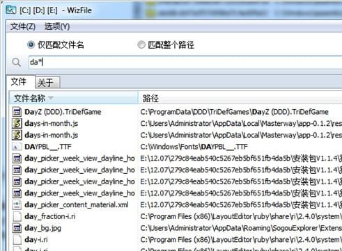 WizFile(電腦文件搜索工具)