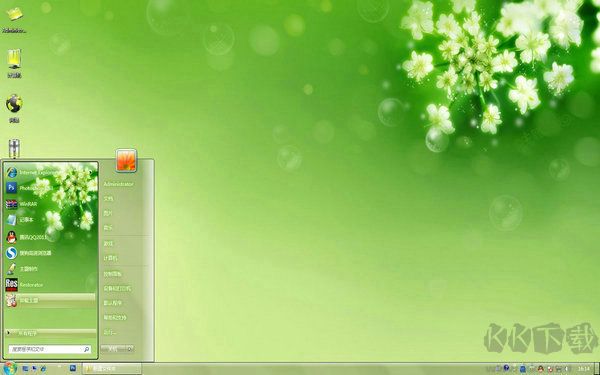 簡約綠色桌面背景主題