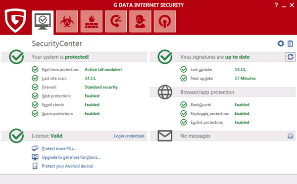 G DATA互聯(lián)網(wǎng)安全套裝