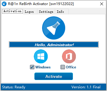 R@1n ReBirth中文版(Windows和Office激活工具)