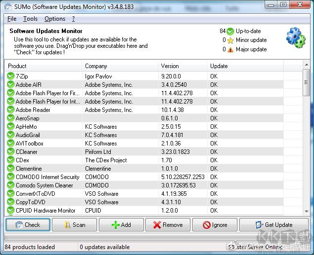 SUMo Pro軟件檢測更新