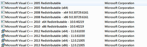 微軟常用運(yùn)行庫合集