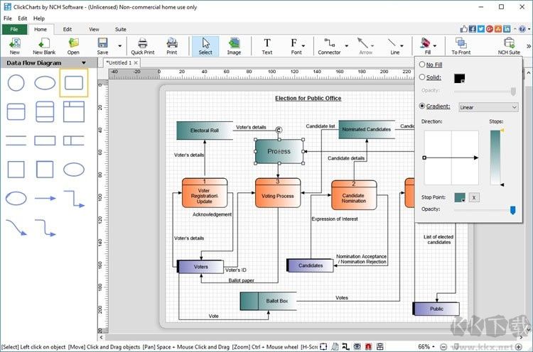 NCH ClickCharts流程圖中文綠色破解漢化版