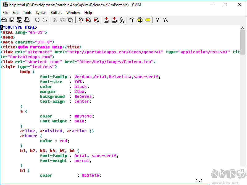 GVIM程序員編輯器綠色版