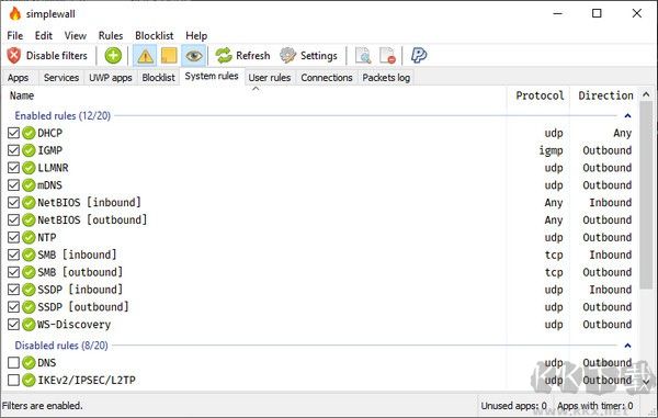 SimpleWall防火墻(進(jìn)程監(jiān)控工具)