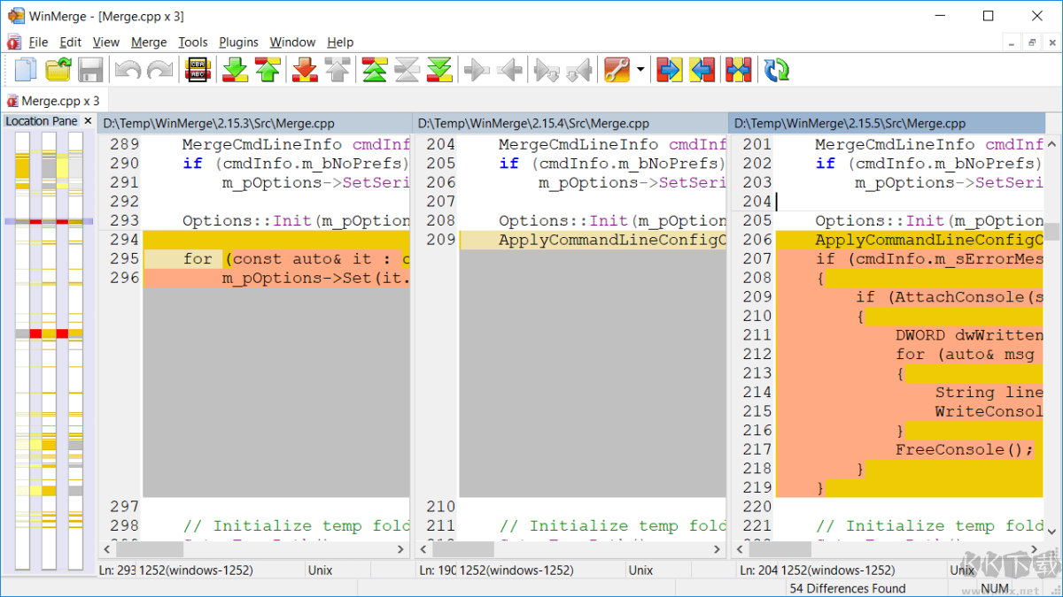 WinMerge文件比較合并工具