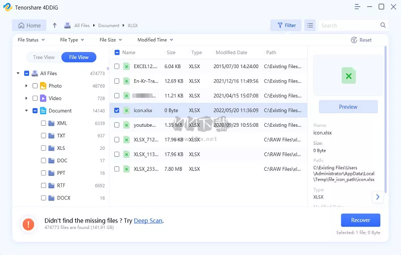 Tenorshare 4DDiG破解版(數(shù)據(jù)恢復(fù))