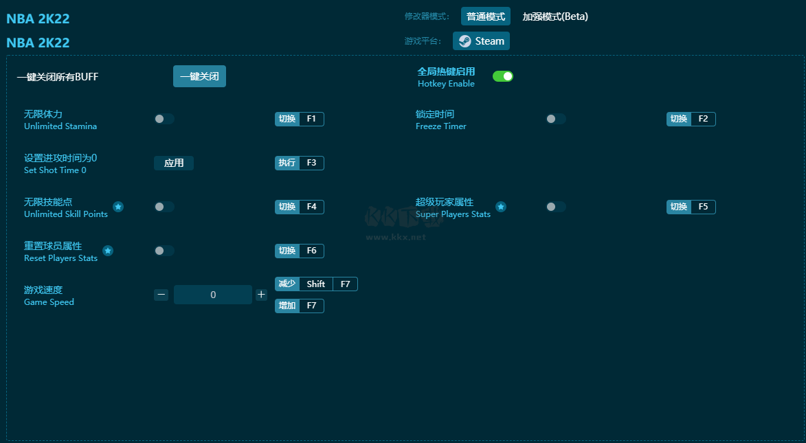 NBA2K22七項(xiàng)修改器