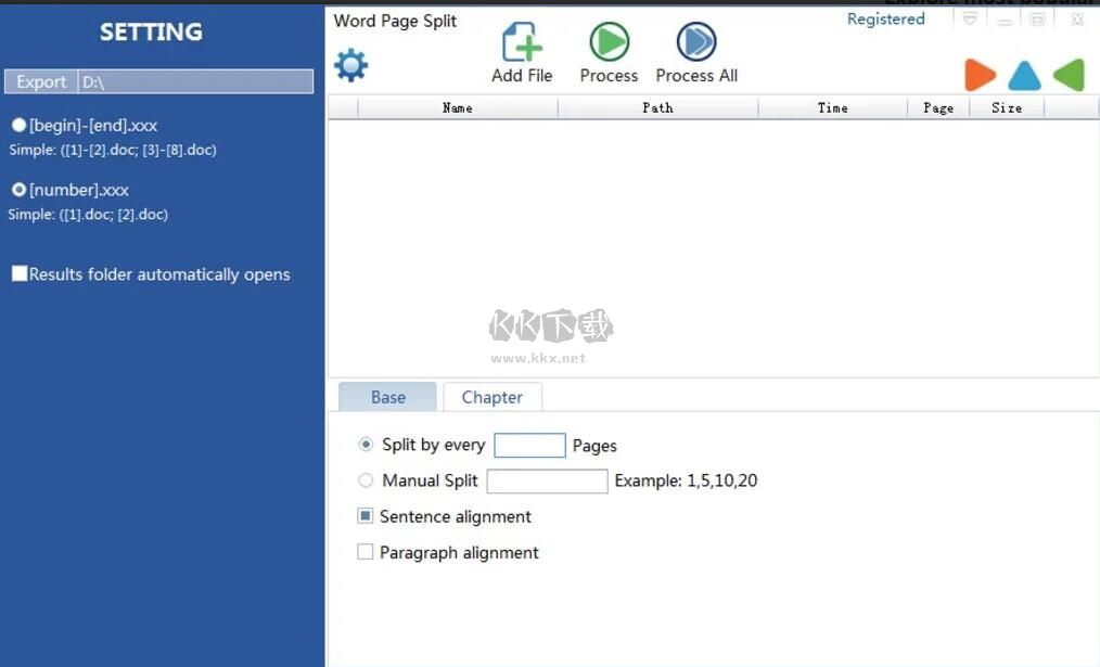 MS Word Pages Split免費版