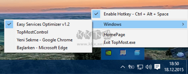 Window TopMost Control窗口置頂工具
