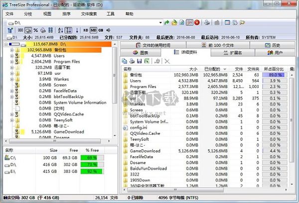 TreeSize(磁盤數(shù)據(jù)管理工具)