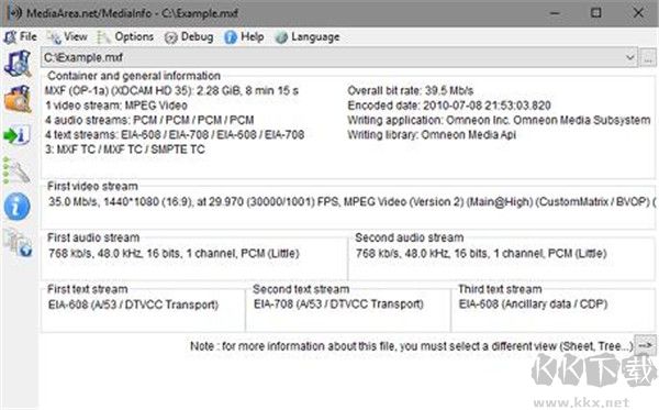 mediainfo(視頻參數(shù)檢測(cè)工具)