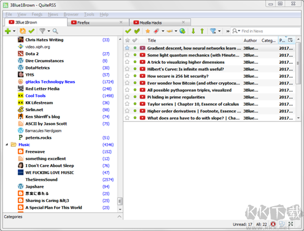 QuiteRSS(RSS訂閱器)
