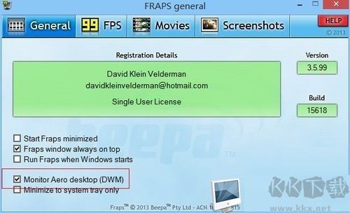 fraps(顯卡性能檢測軟件)