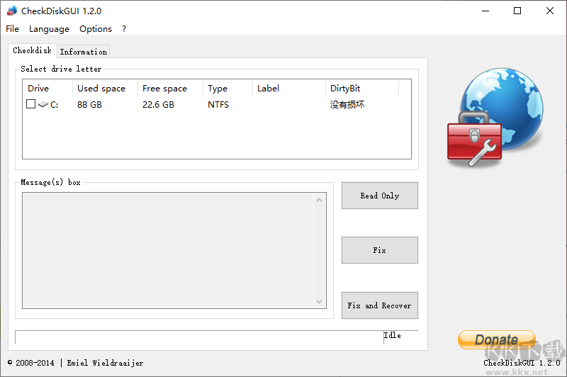 磁盤分區(qū)修復工具(CheckDiskGUI)