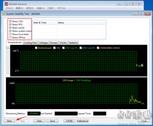 AIDA64中文版怎么拷機截圖3