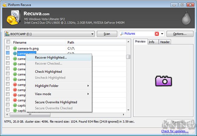 Recuva(文件恢復(fù)工具)