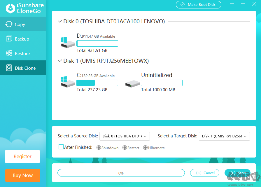 iSunshare CloneGo(系統(tǒng)備份還原工具)