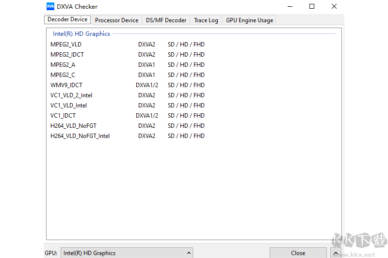 DXVA Checker(顯卡檢測工具)