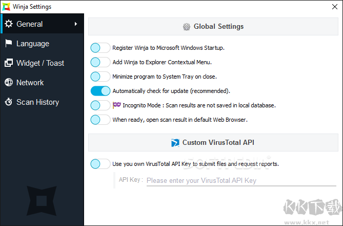 Winja settings正版