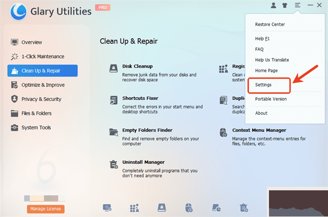 glary utilities中文設(shè)置教程
