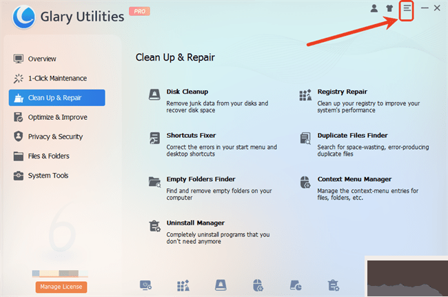 glary utilities中文設(shè)置教程