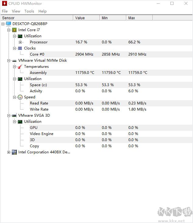 HWMonitor(cpu檢測(cè)工具) v1.53官方版