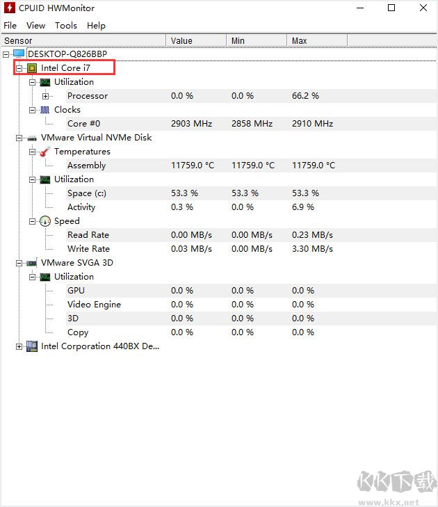 HWMonitor(cpu檢測(cè)工具) v1.53官方版