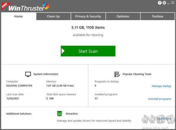 winthruster pro(注冊表清理工具)