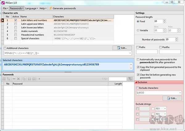 PSGen(密碼生成器)