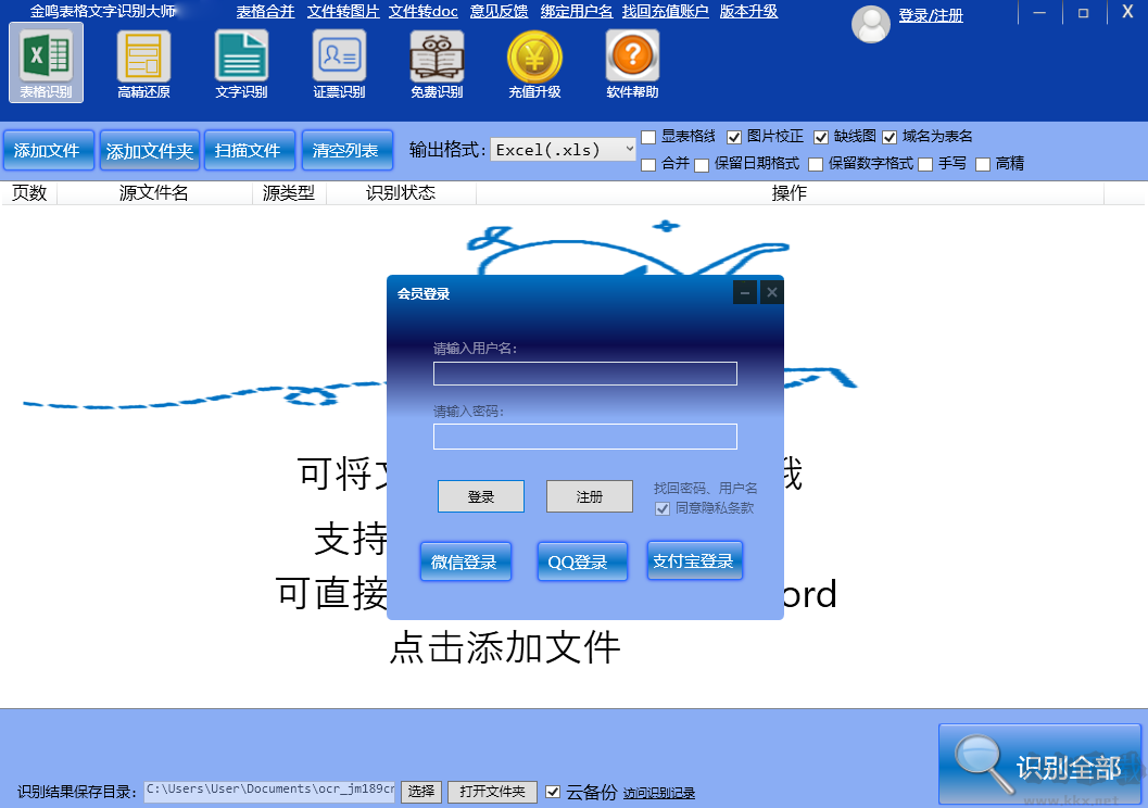 金鳴表格文字識別大師