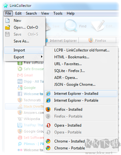 LinkCollector(便攜式書簽管理器)