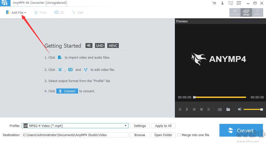 Anymp4 4k Converter(4K視頻轉(zhuǎn)換器)