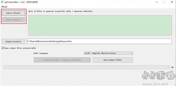 pyTranscriber(語音轉(zhuǎn)字幕軟件)
